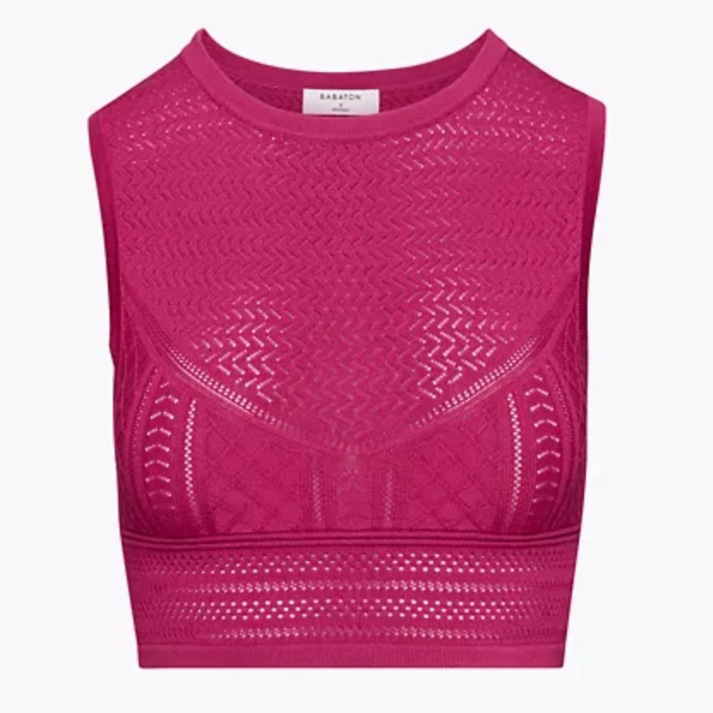 Aritzia Babaton Pointelle Tank Granita Pink L